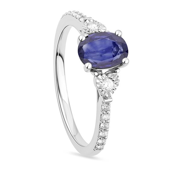 Ringe Bliss Dame in Weißgold Zaffiro 0.95 Ct 20117704 - 20117704